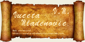 Vuceta Mladenović vizit kartica